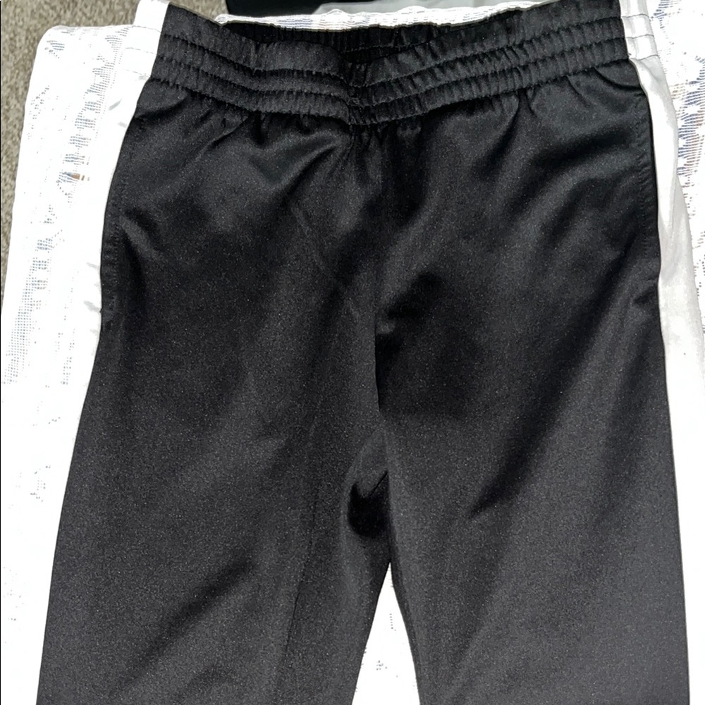 Kids Black & White Track Pants
